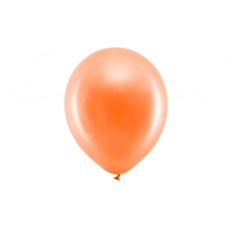 10 stk Metallic orange balloner - str 9"