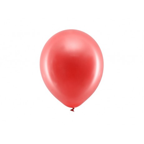 10 stk Metallic rød balloner - str 9"