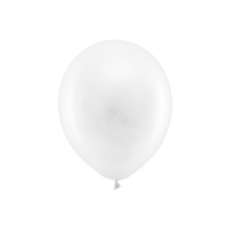 10 stk Standard hvid balloner - str 12"