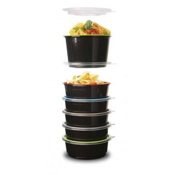 50 stk Plastbæger TowerPac 500 ml - Sort 50 stk Plastbæger TowerPac 500 ml - Sort