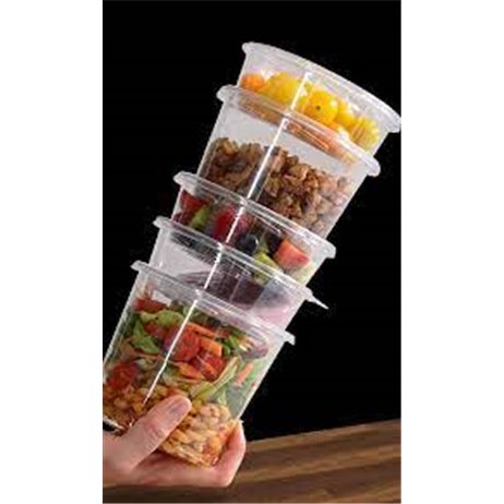 50 stk Plastbæger TowerPac 500 ml - Sort 50 stk Plastbæger TowerPac 500 ml - Sort