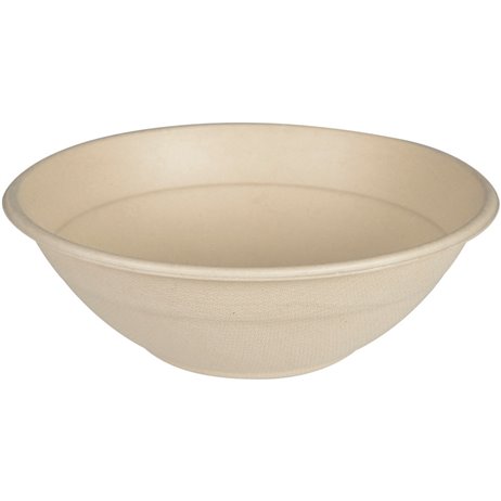 50 stk. Bagasse skål - brun Ø19,6cm, 1000 ml