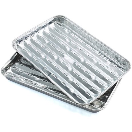 3 stk Grillbakker - alubakker 34,5 x 22,5 cm