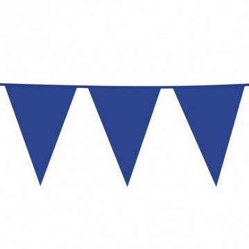 10 m Vimpler Blå, 15 Trekantflag – Perfekt til både indendørs og udendørs festpynt