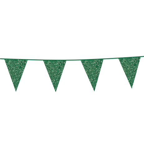 6 m. Vimpler med glitter grøn flag