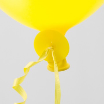 100 stk Ballonsnor med autolås - Gul
