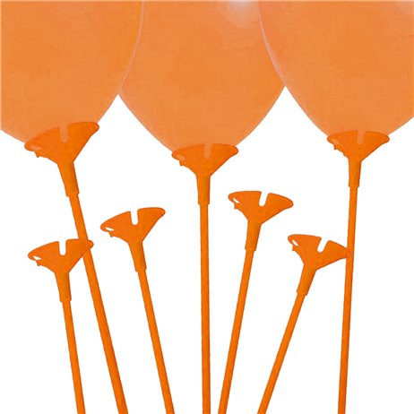 10 stk. Ballonpinde 40 cm - Orange