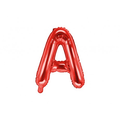 Rød A bogstav ballon -  ca 35 cm
