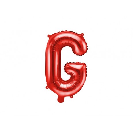 Rød G bogstav ballon -  ca 35 cm