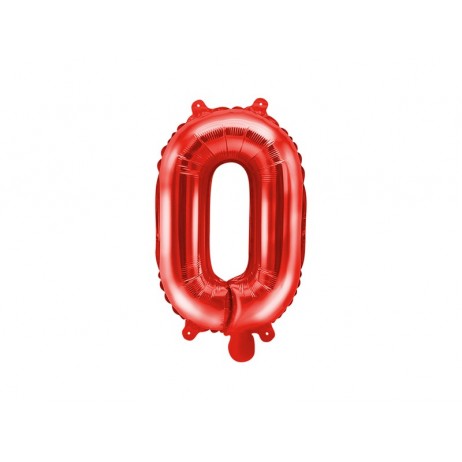 Rød O bogstav ballon -  ca 35 cm