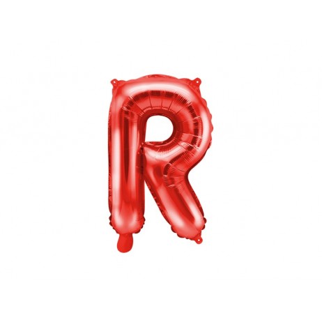 Rød R bogstav ballon -  ca 35 cm