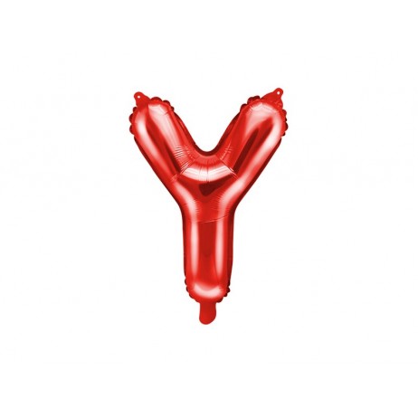 Rød Y bogstav ballon -  ca 35 cm