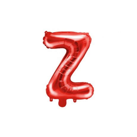 Rød Z bogstav ballon -  ca 35 cm