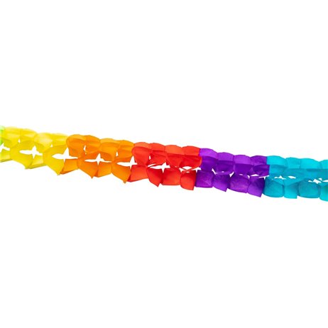 Papir guirlande - klassik 4 meter mix farvet