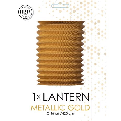 Kinesiske papirlanterner - Guld Metallic 16 x 20 cm Kinesiske papirlanterner - Guld Metallic 16 x 20 cm