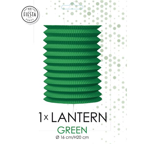 Kinesiske papirlanterner - Grøn 16 x 20 cm