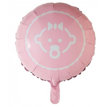 Baby lyserød folieballoner 18
