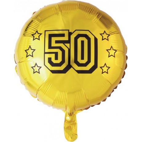 50 guld folieballoner 18"