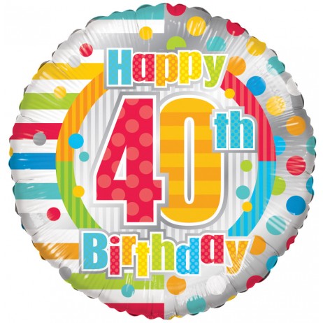 40 års folieballoner 18"