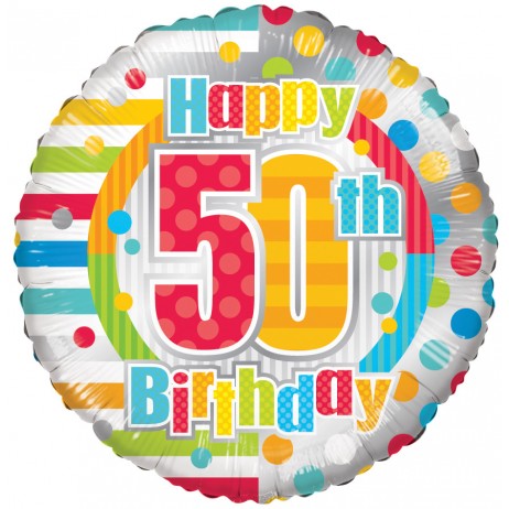 50 års folieballoner 18"