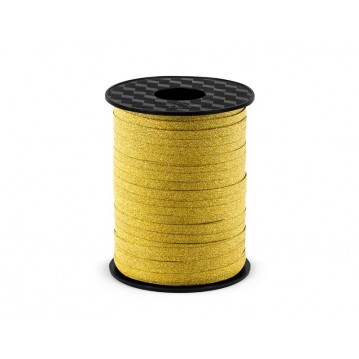 Plastic ribbon, gold, 5mm/225m Plastic ribbon, gold, 5mm/225m