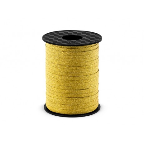 Plastic ribbon, gold, 5mm/225m Plastic ribbon, gold, 5mm/225m
