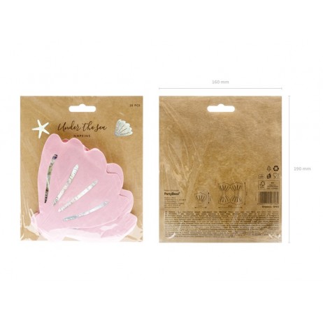 Napkins Seashell, 13x12.5cm (1 pkt / 20 pc.) Napkins Seashell, 13x12.5cm (1 pkt / 20 pc.)