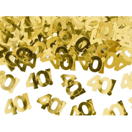 15 gr. Guld 40 år Metallic konfetti