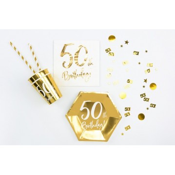 15 gr. Guld 50 år Metallic konfetti 15 gr. Guld 50 år Metallic konfetti