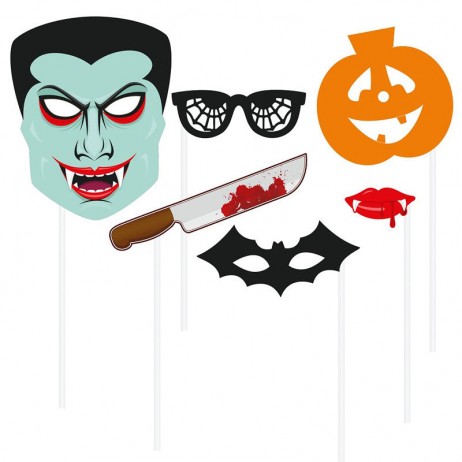 6 Stk. Props - Halloween fotorekvisitter sticks