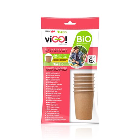 6 stk Papkrus Bio komposterbar 330 ml 6 stk Papkrus Bio komposterbar 330 ml