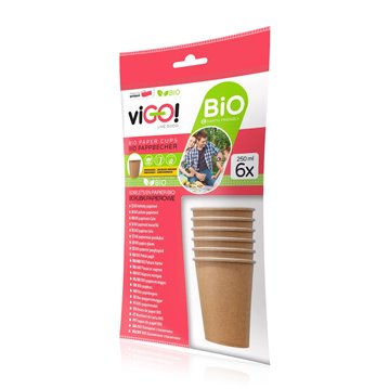 6 stk Papkrus Bio komposterbar 250 ml 6 stk Papkrus Bio komposterbar 250 ml