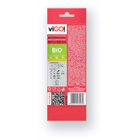 6 stk Bionedbrydelig plastik teskeer - hvid 6 stk Bionedbrydelig plastik teskeer - hvid