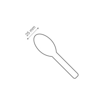 6 stk Bionedbrydelig plastik teskeer - hvid 6 stk Bionedbrydelig plastik teskeer - hvid
