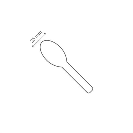 6 stk Bionedbrydelig plastik teskeer - hvid 6 stk Bionedbrydelig plastik teskeer - hvid