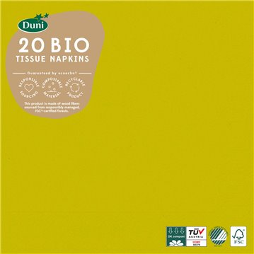 20 stk. Kiwi Duni frokostservietter - 3 lags 20 stk. Kiwi Duni frokostservietter - 3 lags