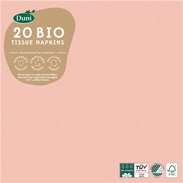 20 stk. Mellow rose Duni frokostservietter - 3 lags 20 stk. Mellow rose Duni frokostservietter - 3 lags