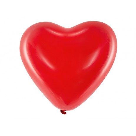 6 stk Store Røde hjerteballoner 16"