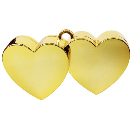 1 stk Ballonvægte metallic guld hjerter - 160g