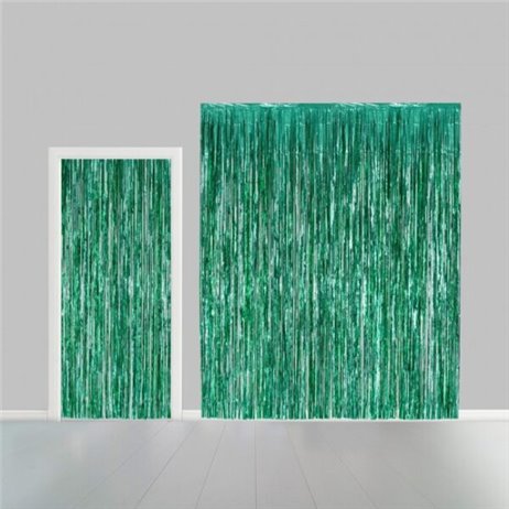 Grøn lametta - dørforhæng - 100x240cm