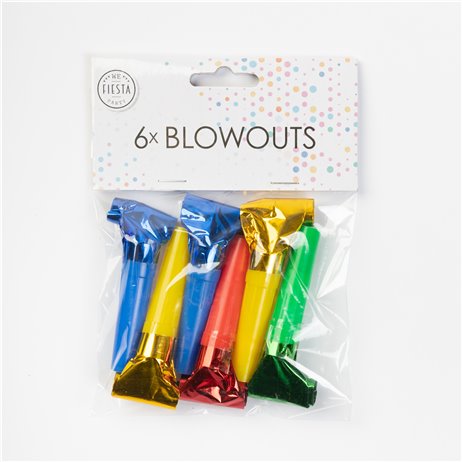 6 stk Party rysler Mix Metallic - Blowouts