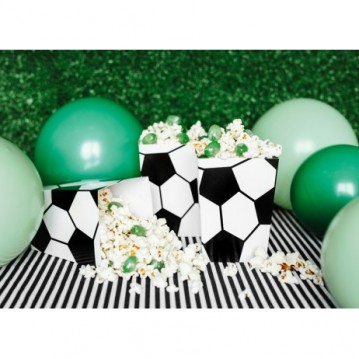 6 stk Popcornæsker fodbold tema 6 stk Popcornæsker fodbold tema