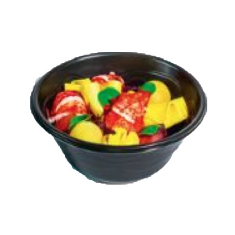 20 stk Genbrugelige suppetallerken sort - 400 ml