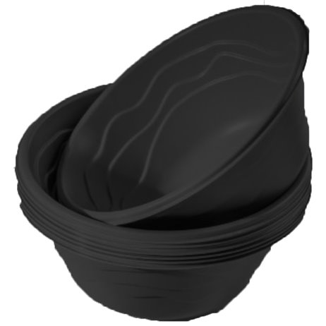 20 stk Genbrugelige suppetallerken sort - 400 ml 20 stk Genbrugelige suppetallerken sort - 400 ml