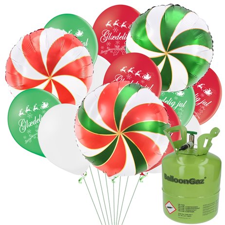 Glædelig jul medium pakke sæt med Helium