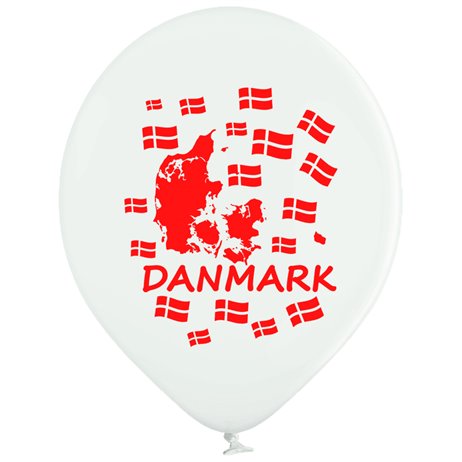 10 stk. Danmark balloner
