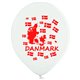 10 stk. Danmark balloner