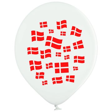 10 stk. Dannebrog balloner 10 stk. Dannebrog balloner