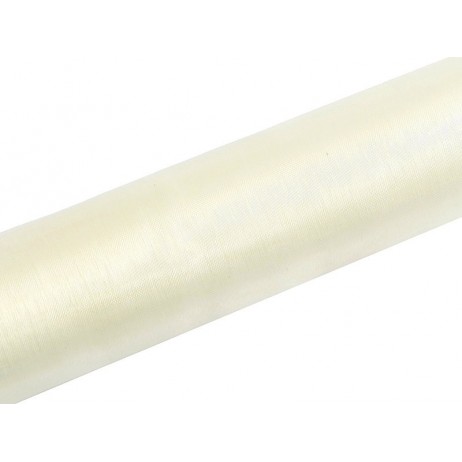 Organza Lys Beige 0,6 x 9 meter - glat silkelook