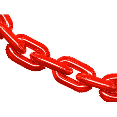 4,7 meter Ballonguirlande kæde i rød M